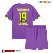 Otroške Nogometnih dresov Borussia Dortmund Konstantinos Karetsas #19 Tretji 2026-27 Kratki rokavi (+ hlače)